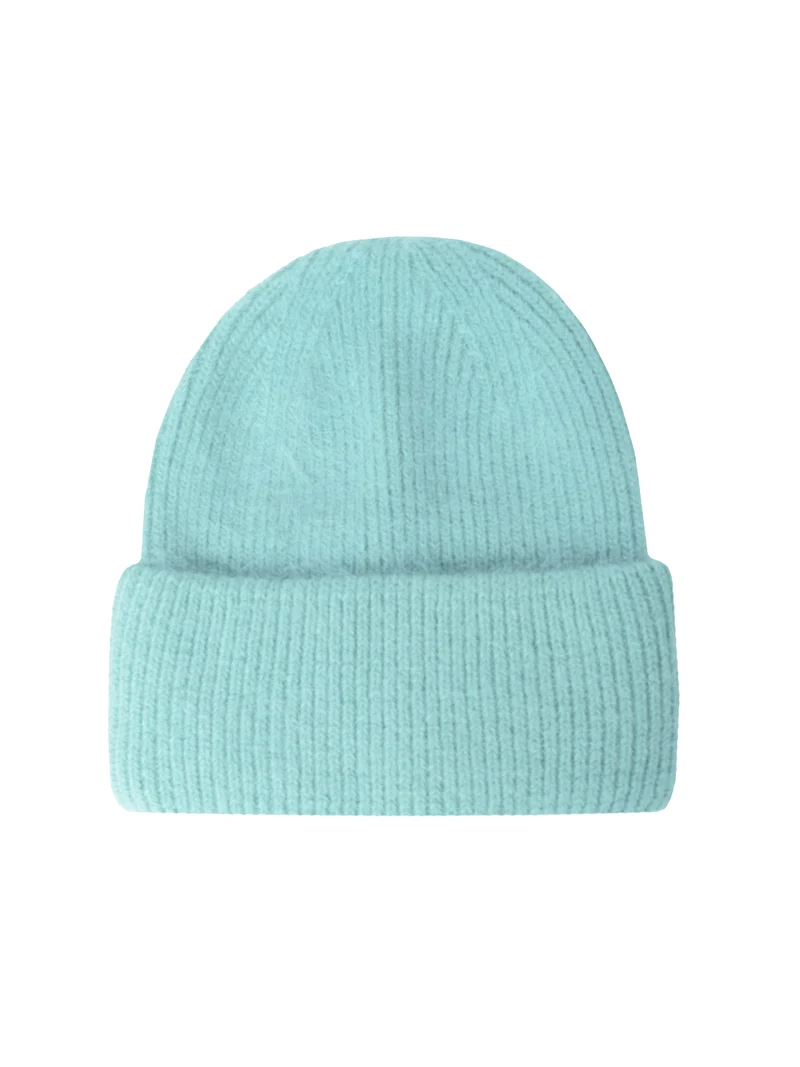 Mütze mit Umschlag Beanie mit Wolle
