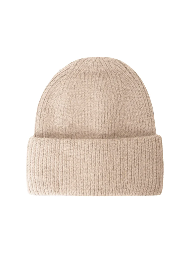 Mütze mit Umschlag Beanie mit Wolle