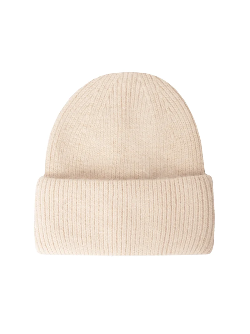 Mütze mit Umschlag Beanie mit Wolle