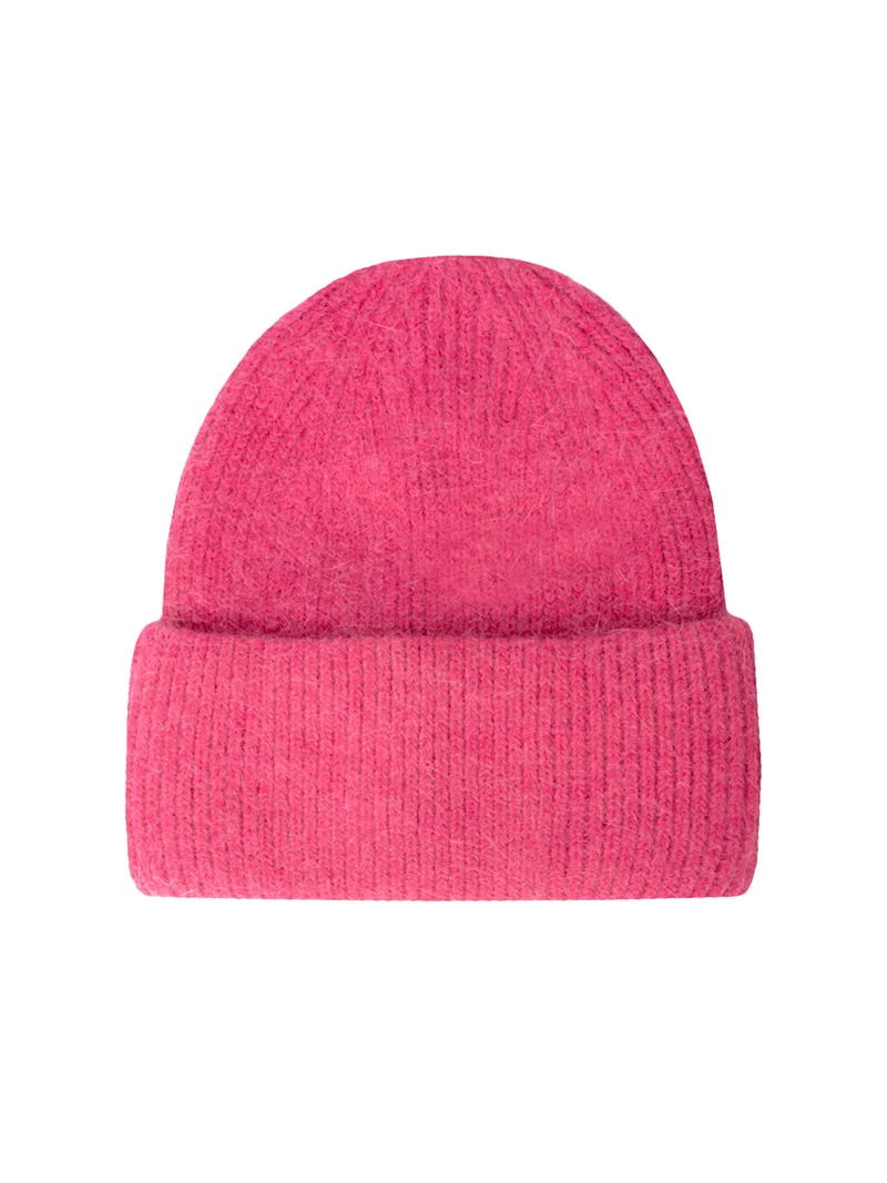 Mütze mit Umschlag Beanie mit Wolle