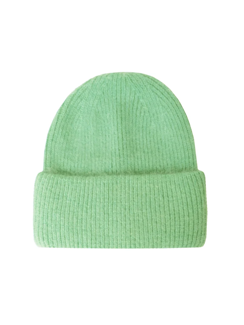 Mütze mit Umschlag Beanie mit Wolle
