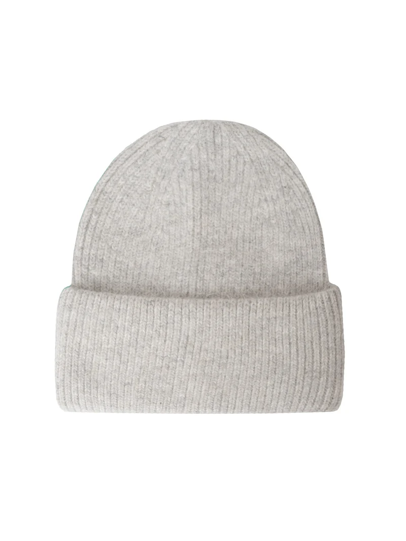 Mütze mit Umschlag Beanie mit Wolle