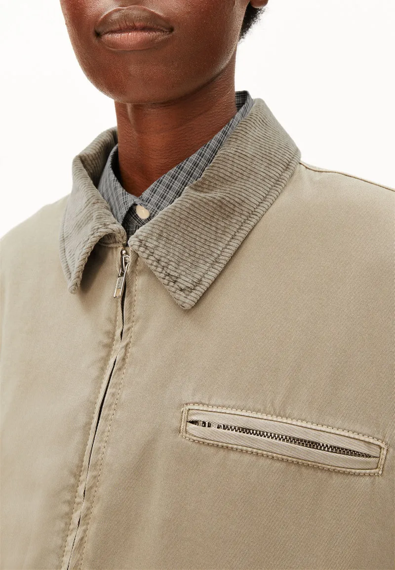 ICONIC Å GEFÜTTERTE BAUMWOLL-JACKE | light sage
