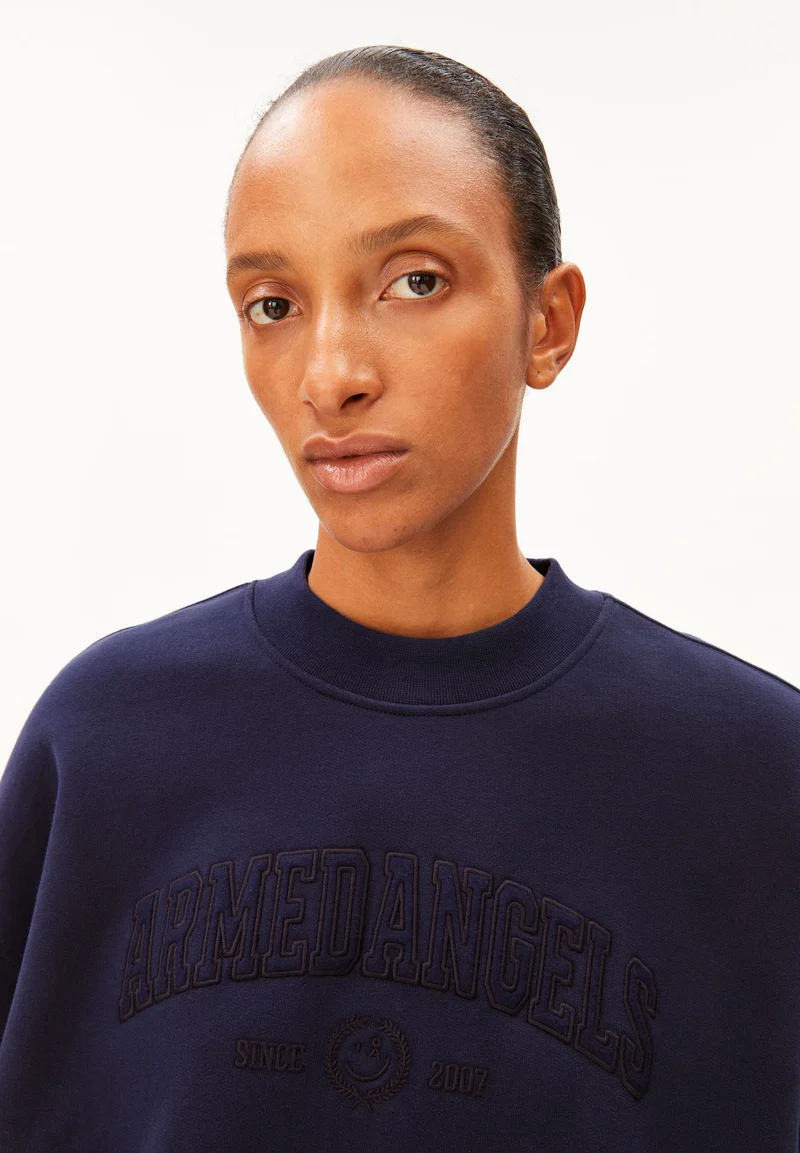 ALIZAA COLLEGE-SWEATSHIRT | tinted navy
