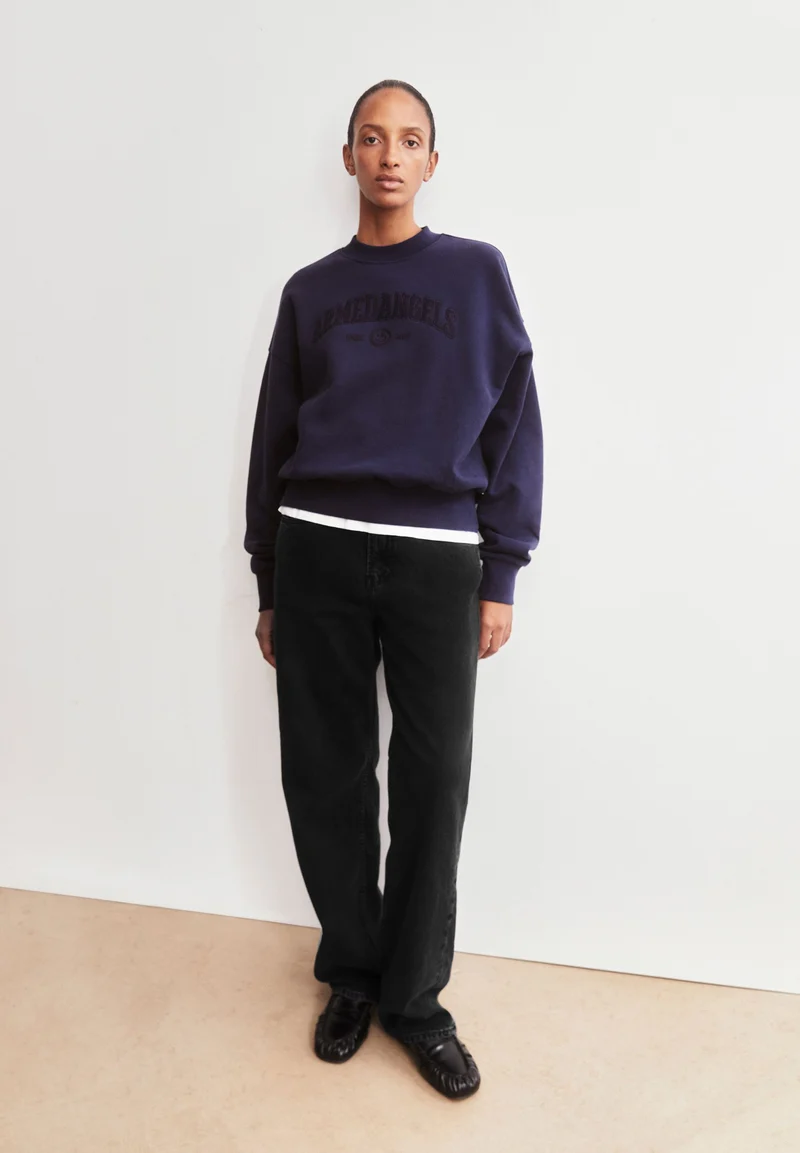 ALIZAA COLLEGE-SWEATSHIRT | tinted navy