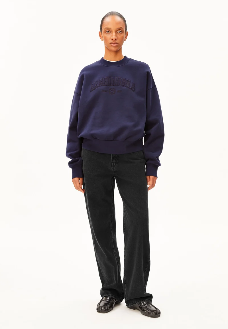 ALIZAA COLLEGE-SWEATSHIRT | tinted navy