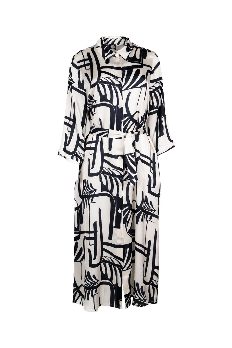 Hemdblusenkleid mit Graphic-Art-Print