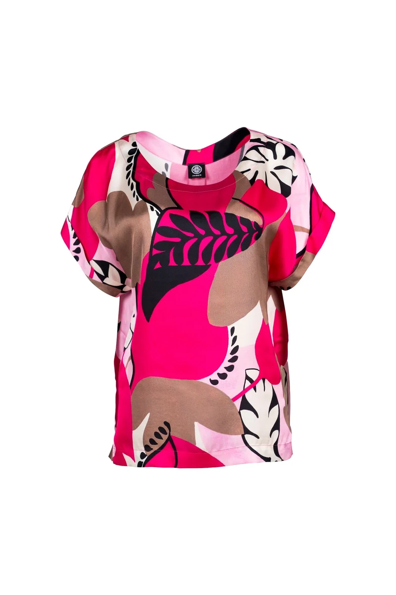 Blusenshirt mit Color-Wave-Print