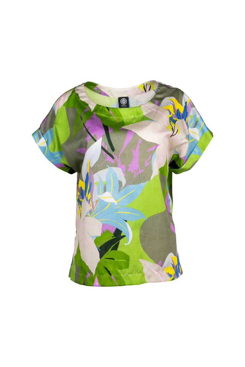 Blusenshirt mit exotischem Floral-Print