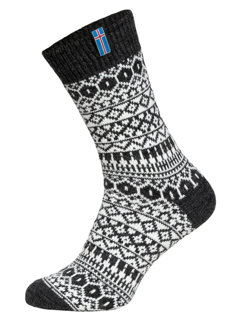 Ein Paar 60% Wollsocken Island Flag s Design
