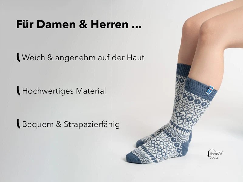Ein Paar 60% Wollsocken Island Flag s Design