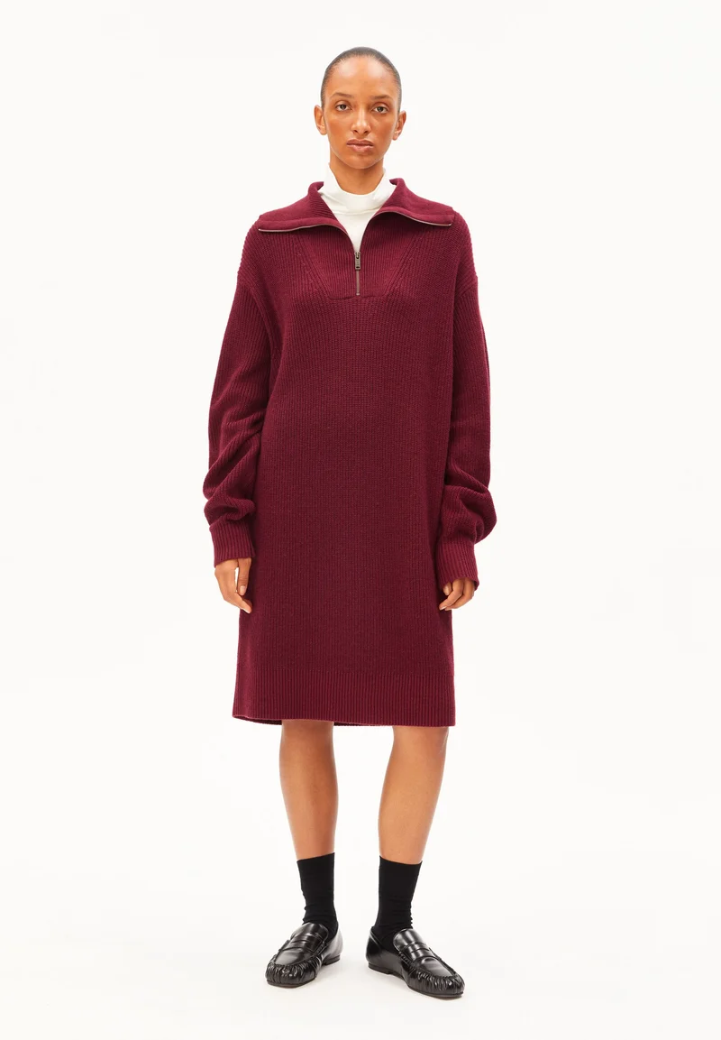 TROYER RIPP-STRICKKLEID | velvet red