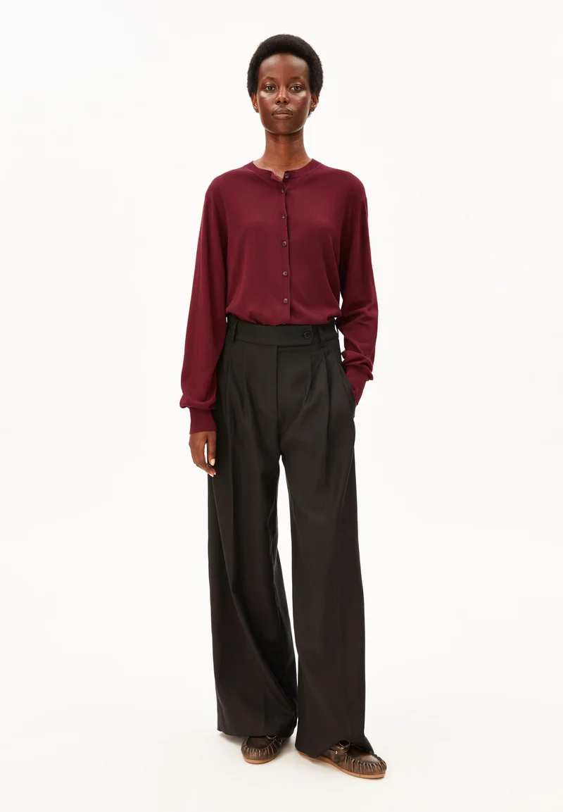 FEINSTRICKCARDIGAN | velvet red