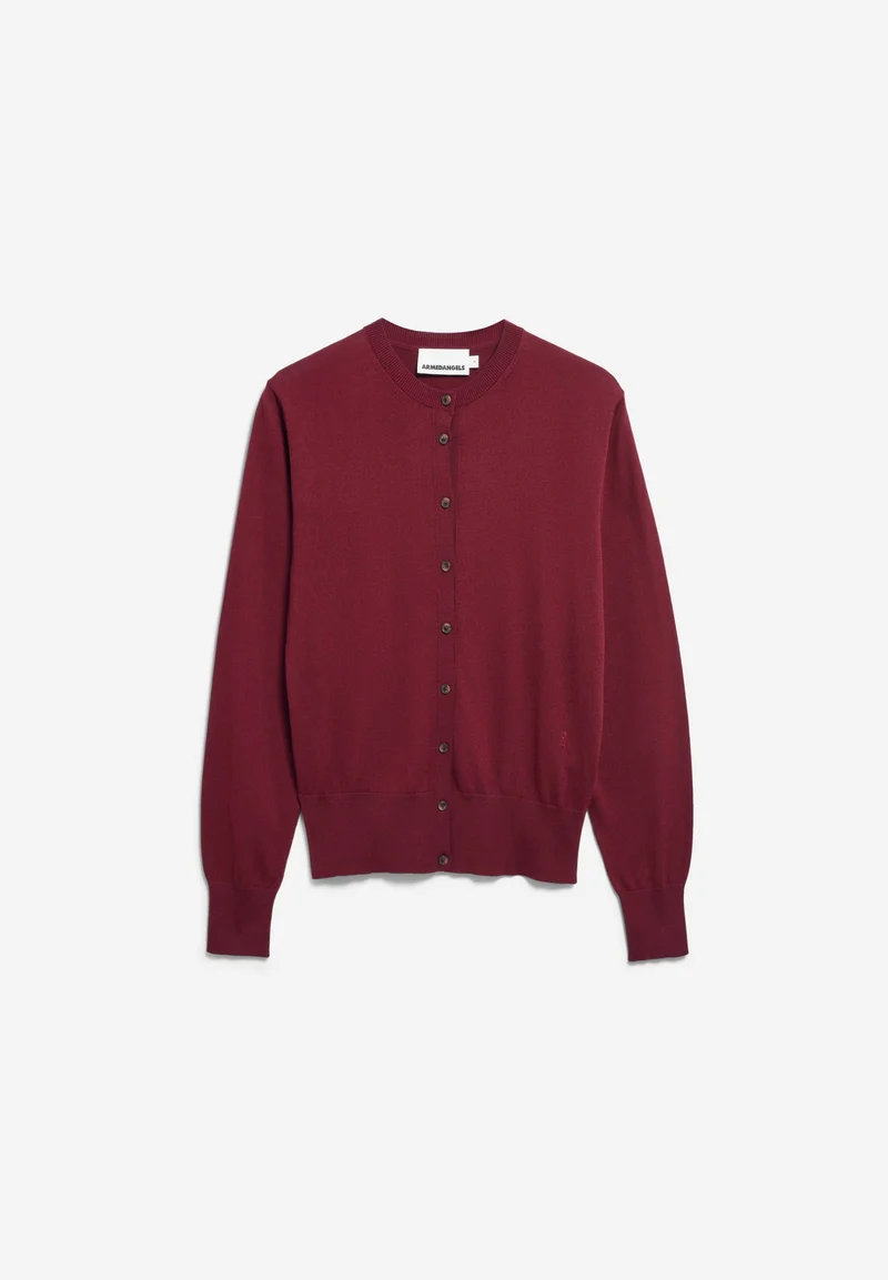 FEINSTRICKCARDIGAN | velvet red