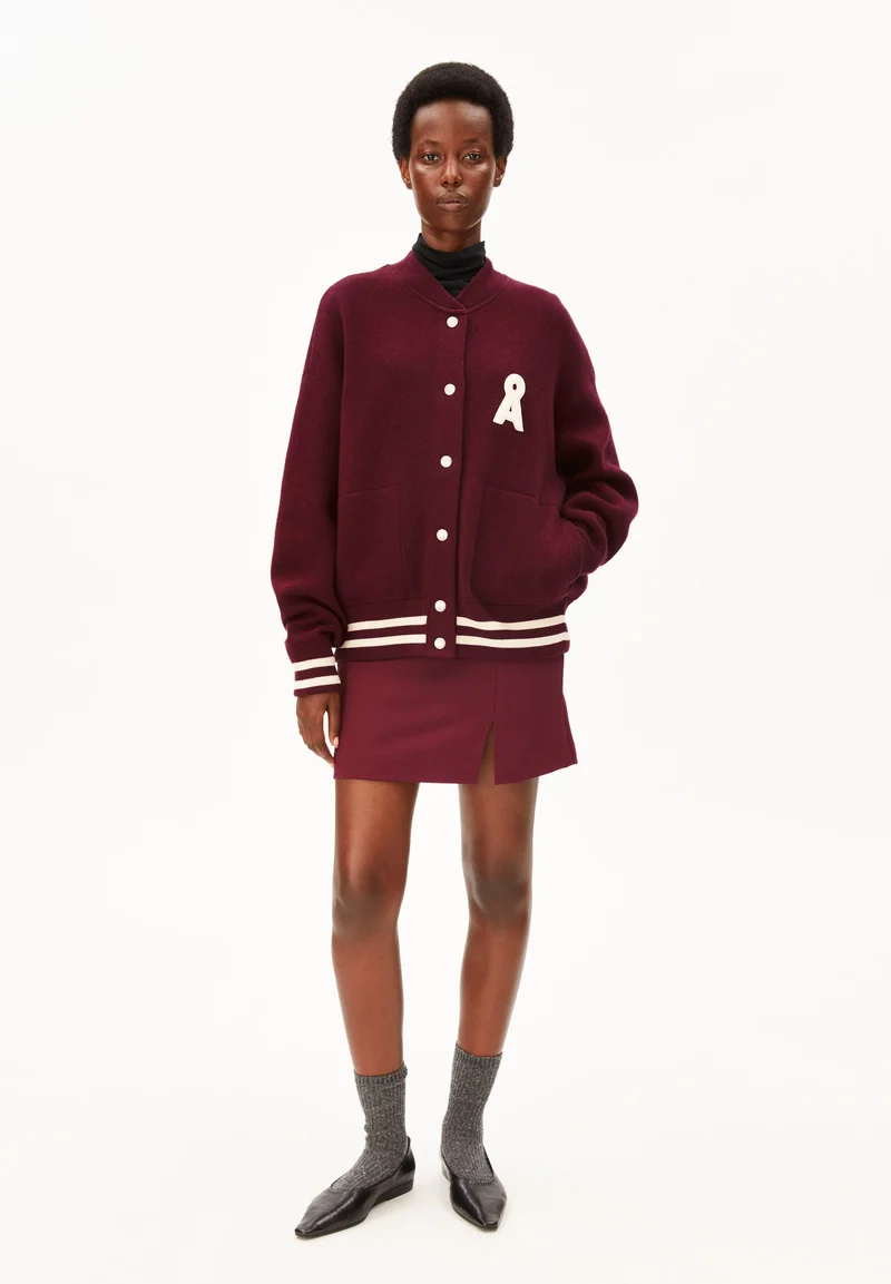 ICONIC Å BOMBERJACKE | velvet red-tinted navy