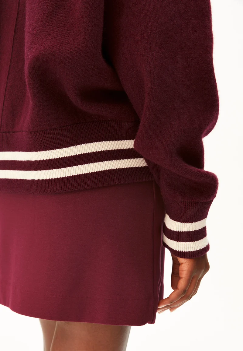 ICONIC Å BOMBERJACKE | velvet red-tinted navy