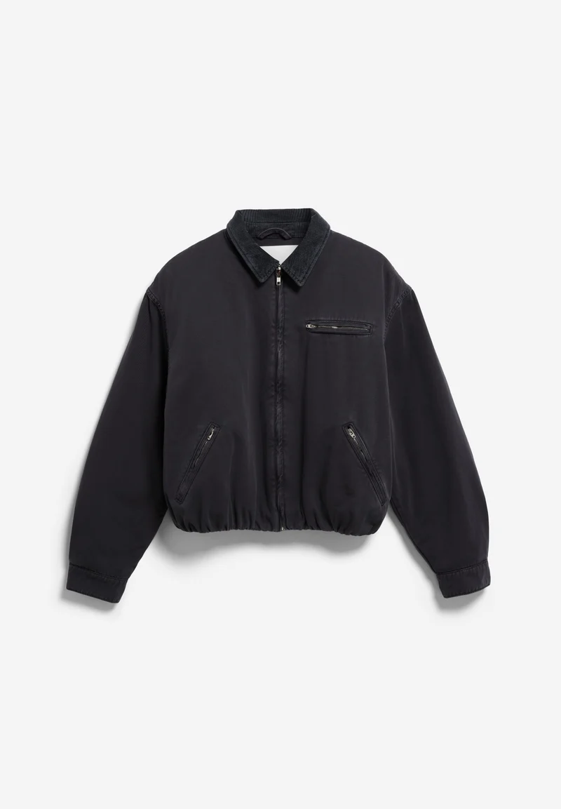 ICONIC Å GEFÜTTERTE BAUMWOLL-JACKE | dark steel