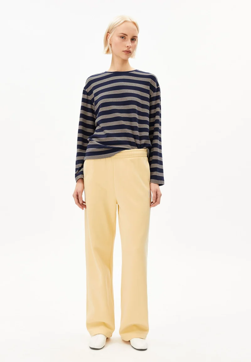 MARYNAA GESTREIFTES LANGARMSHIRT | tinted navy-golden hay