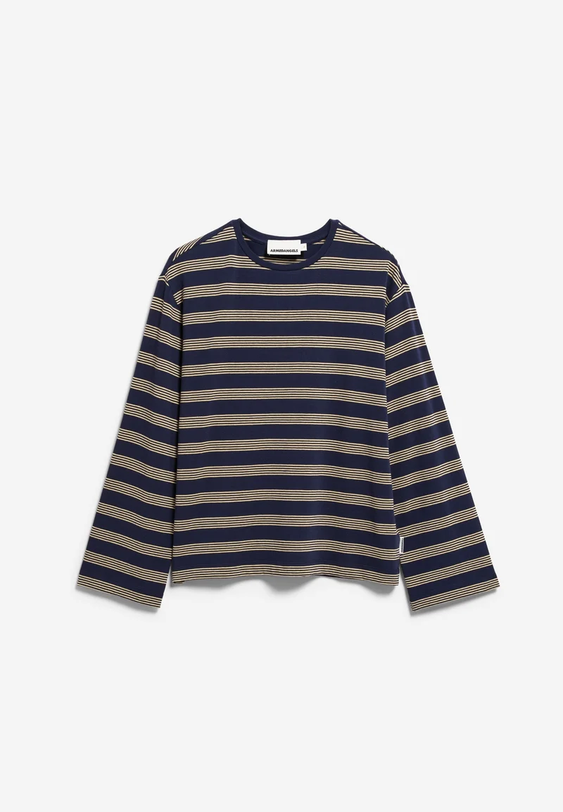 MARYNAA GESTREIFTES LANGARMSHIRT | tinted navy-golden hay