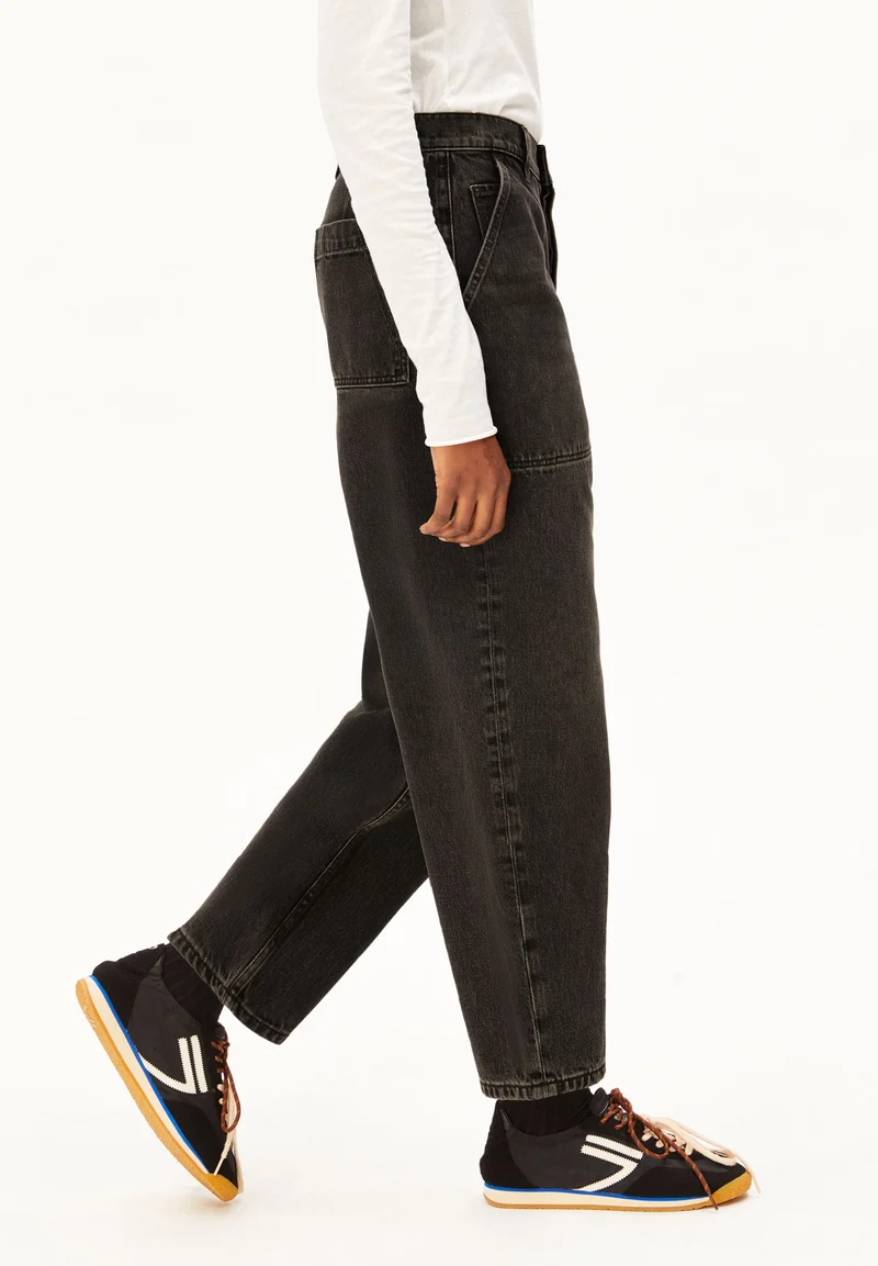 BAARLY HIGH WORKER BARREL JEANS | nutmeg