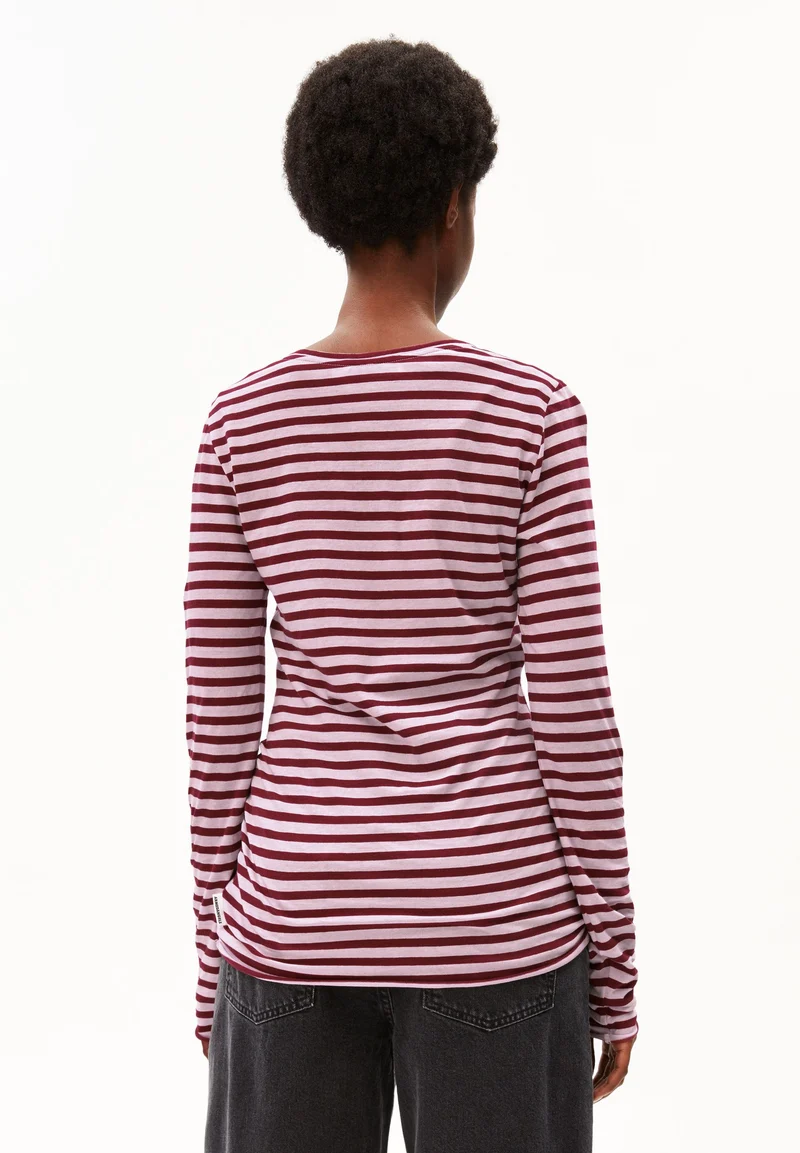 EINIAARA GESTREIFTES LANGARMSHIRT | moonlit lilac-velvet red