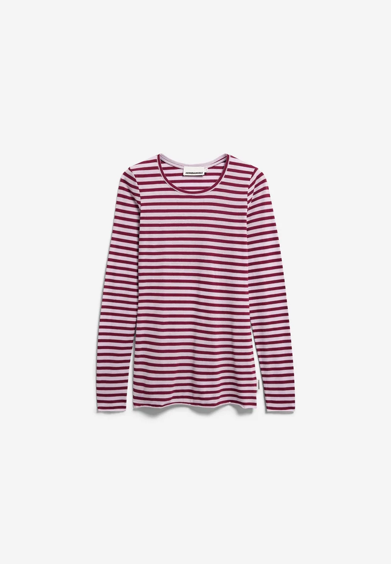 EINIAARA GESTREIFTES LANGARMSHIRT | moonlit lilac-velvet red