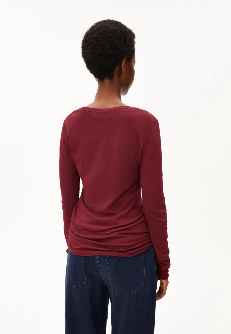 EINIAARA SOFT LANGARMSHIRT | velvet red