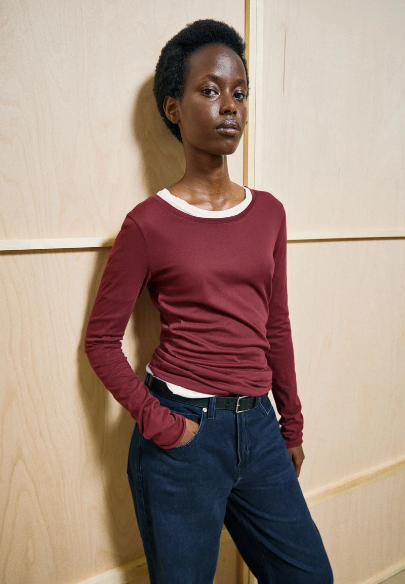 EINIAARA SOFT LANGARMSHIRT | velvet red
