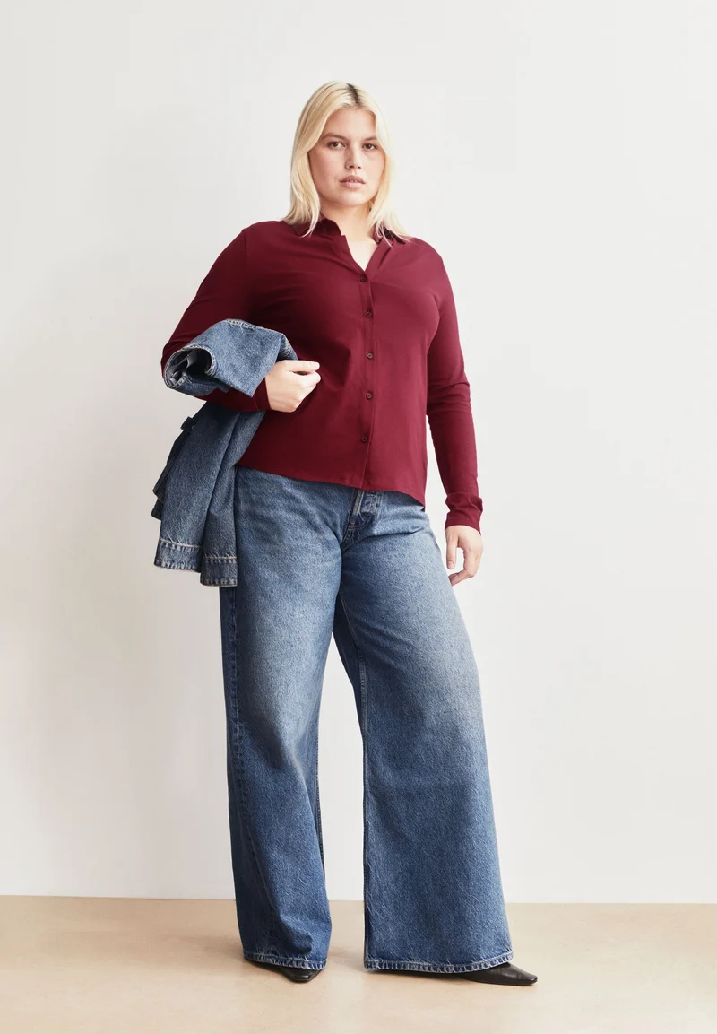 NALAANNIA BLUSE | velvet red