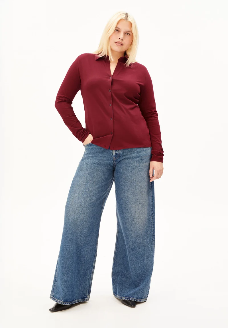 NALAANNIA BLUSE | velvet red