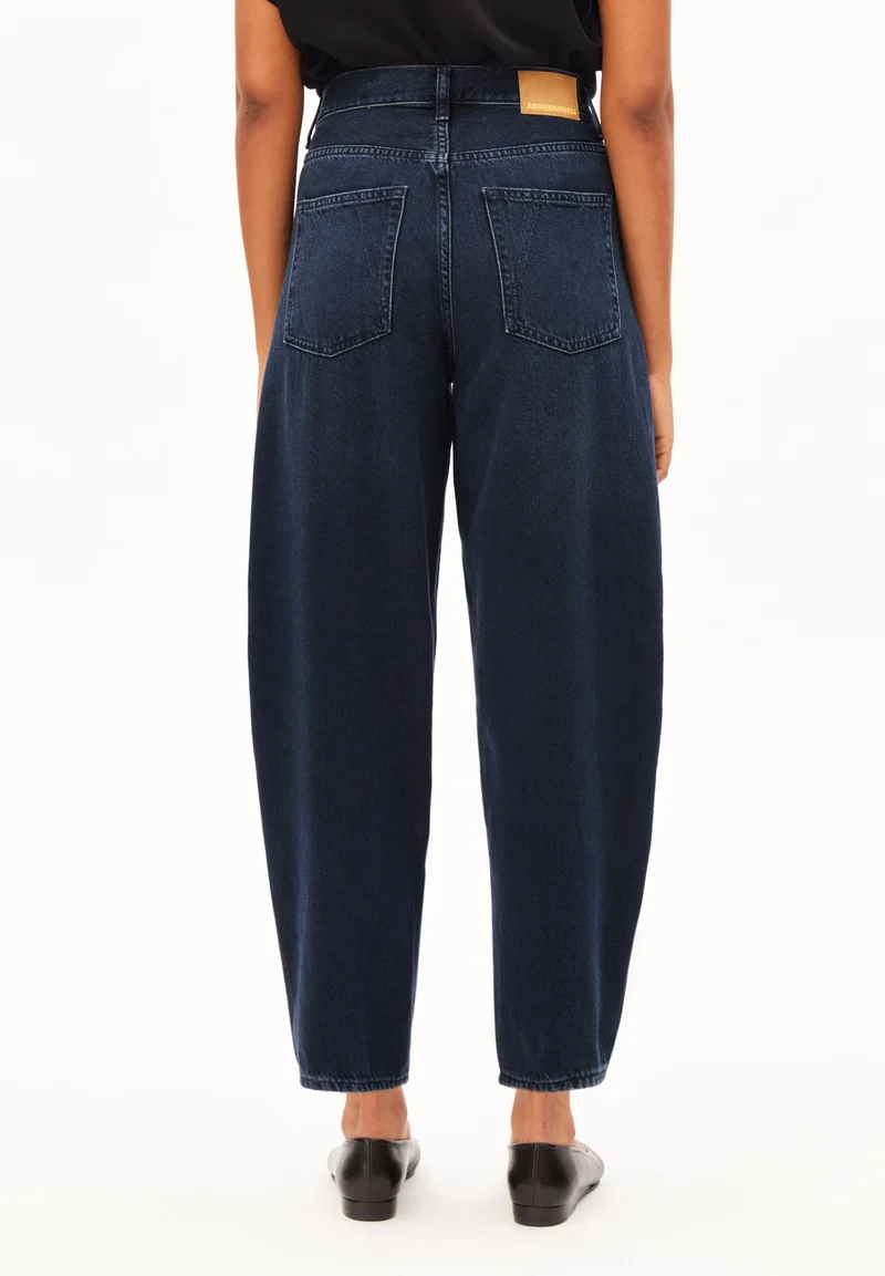 BAARLY HIGH WAIST BARREL JEANS | fluid ink