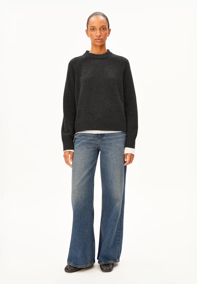 WOLL-STRICKPULLOVER | steel melange