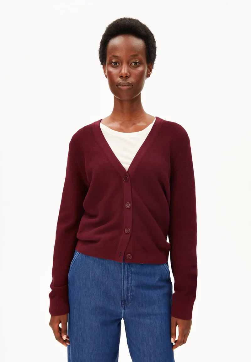 MENAAL LINKS LINKS CARDIGAN | velvet red