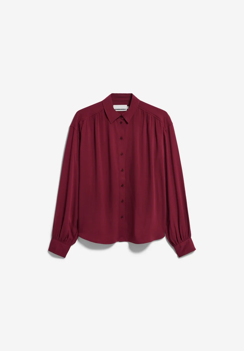 EFINARAA ECOVERO BLUSE | velvet red
