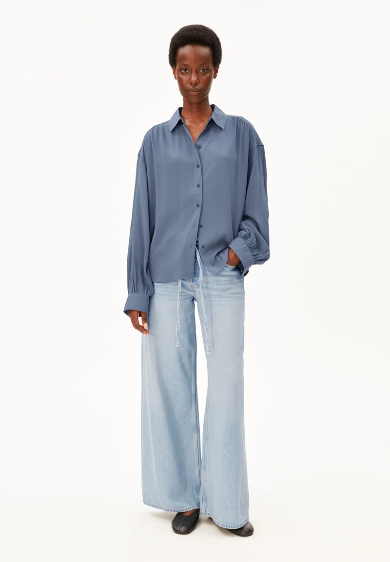 EFINARAA ECOVERO BLUSE | dusty moon