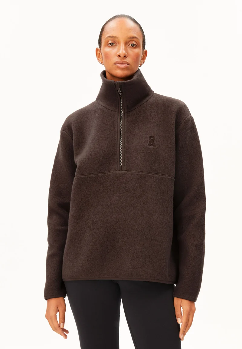 HAARLEENAA BAUMWOLL-FLEECE | claystone
