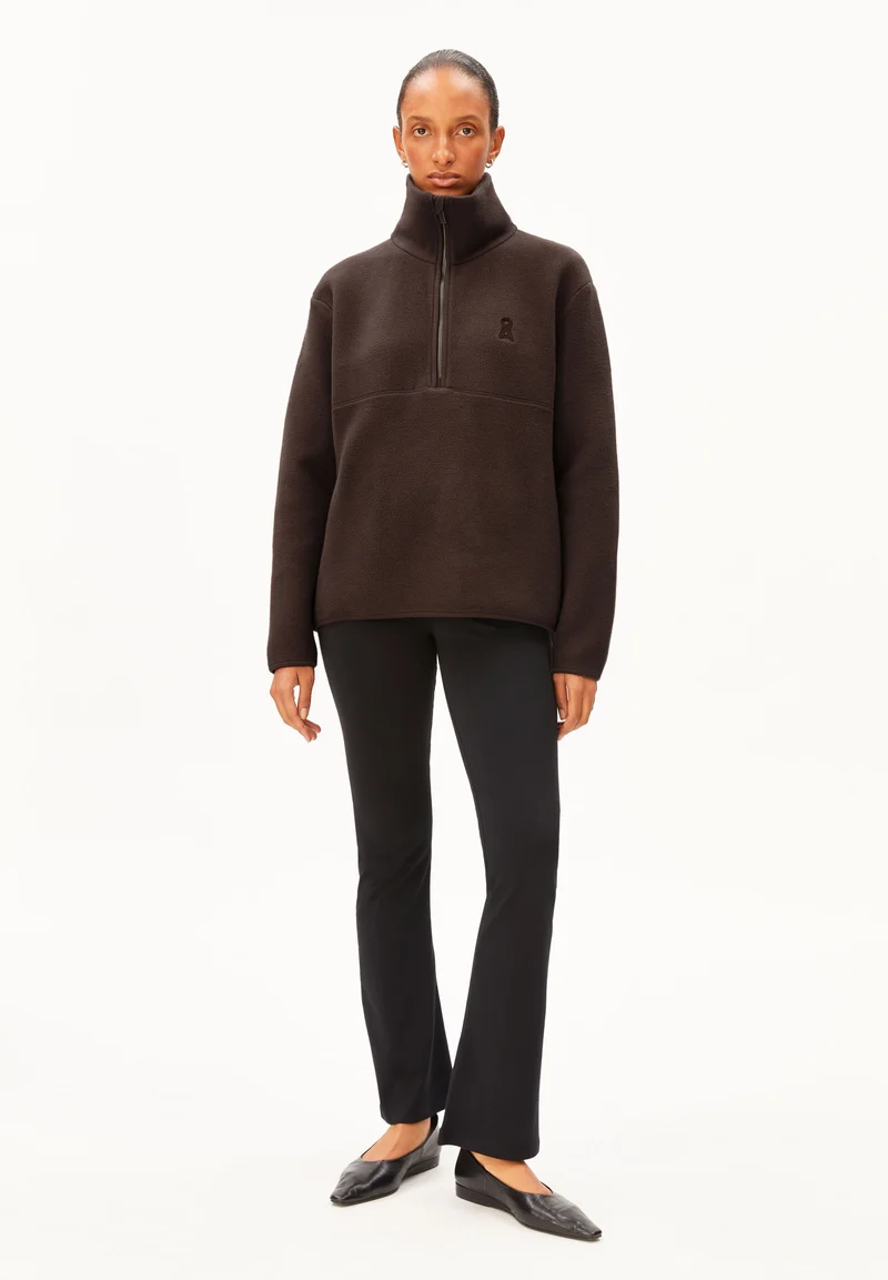 HAARLEENAA BAUMWOLL-FLEECE | claystone