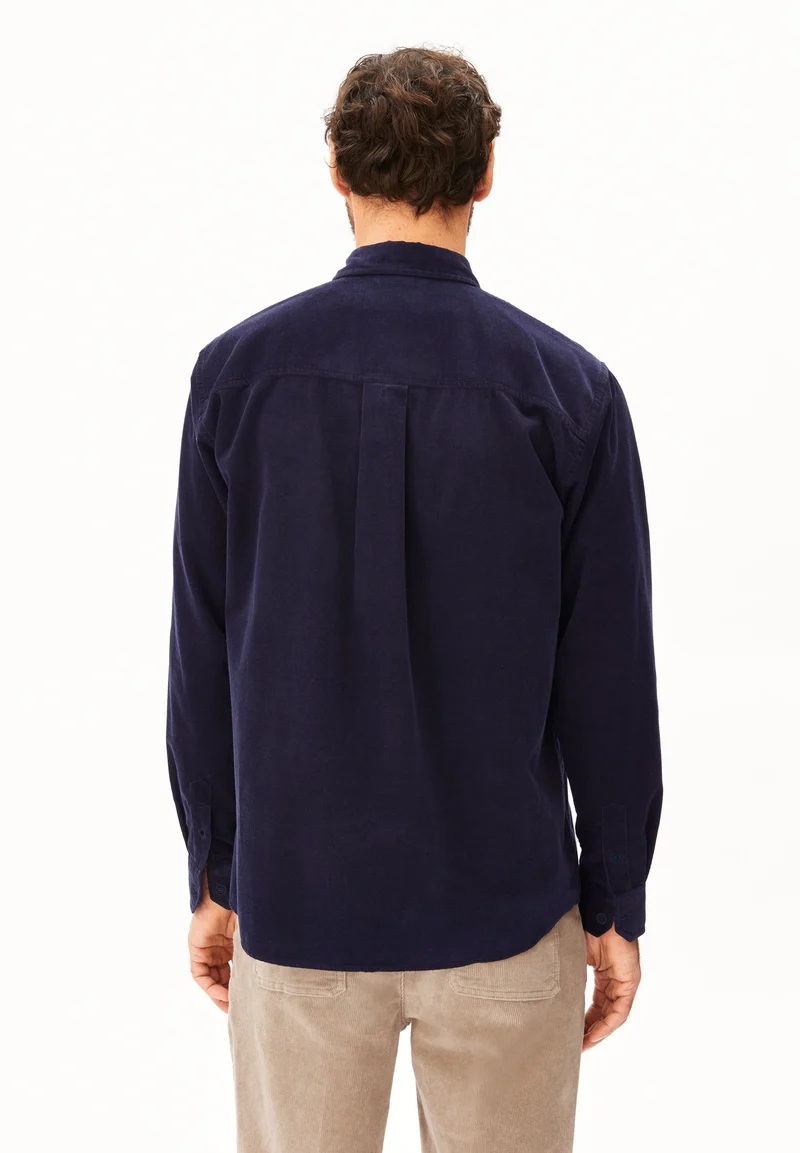 CORD-LANGARMHEMD | tinted navy