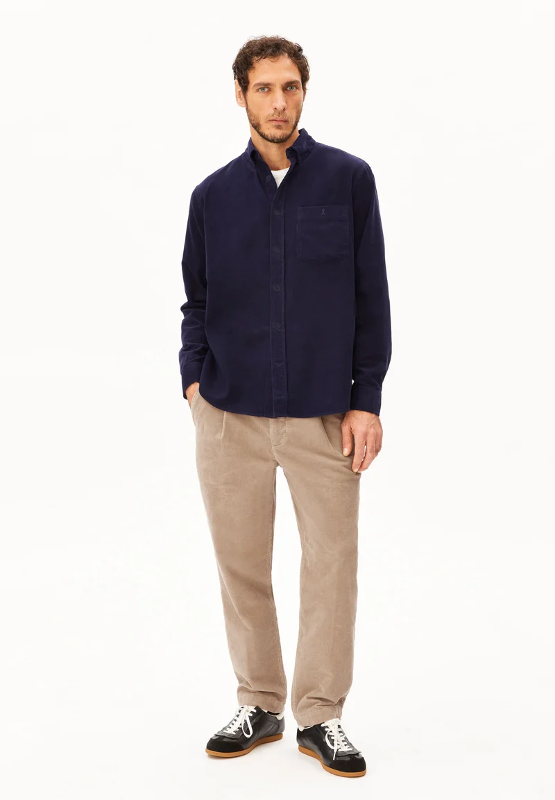 CORD-LANGARMHEMD | tinted navy