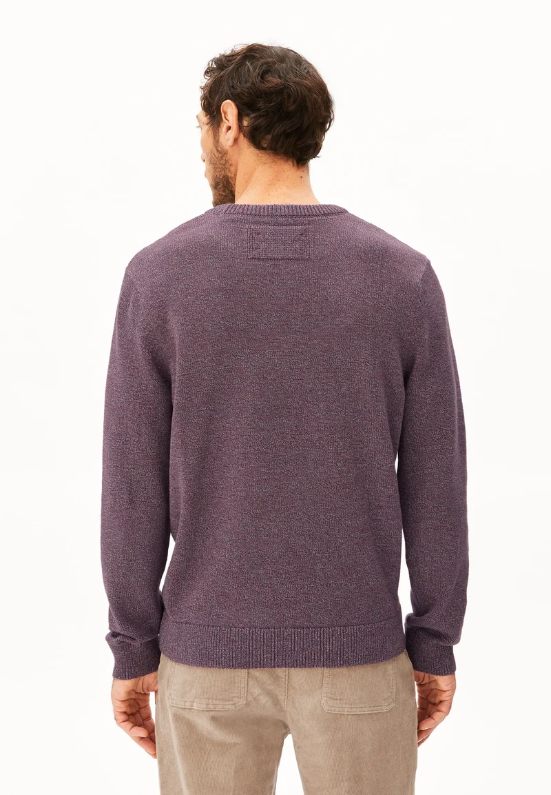 ALVAARIO STRICKPULLOVER | velvet red-moonlit lilac-dusty moon