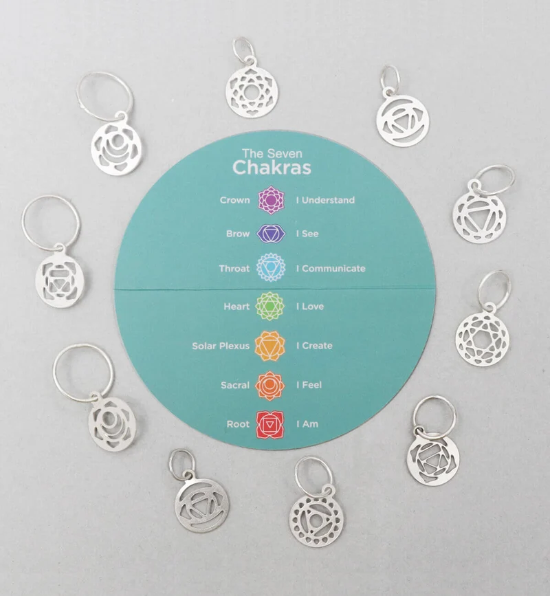 knit pro achtsames Sterling silver plattierte Markierungen Chakra