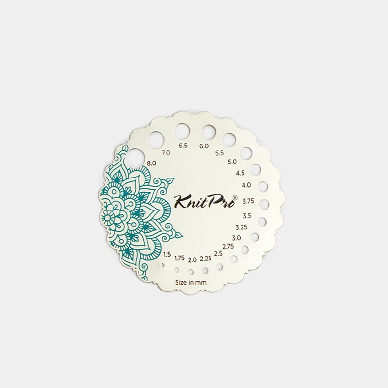 knit pro achtsames Sterling silver plattierte Nadellehre
