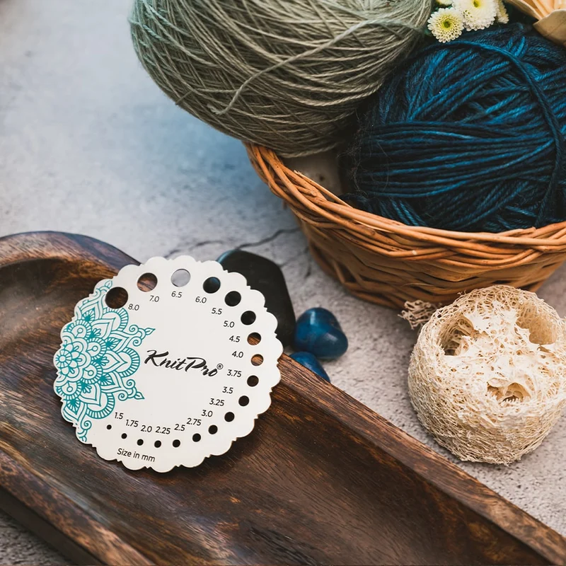 knit pro achtsames Sterling silver plattierte Nadellehre