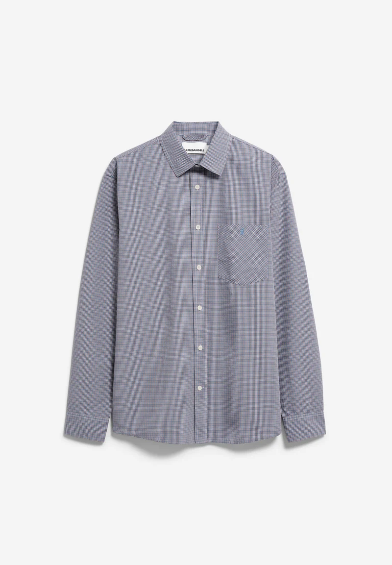 KARIERTES LANGARMHEMD | tinted navy