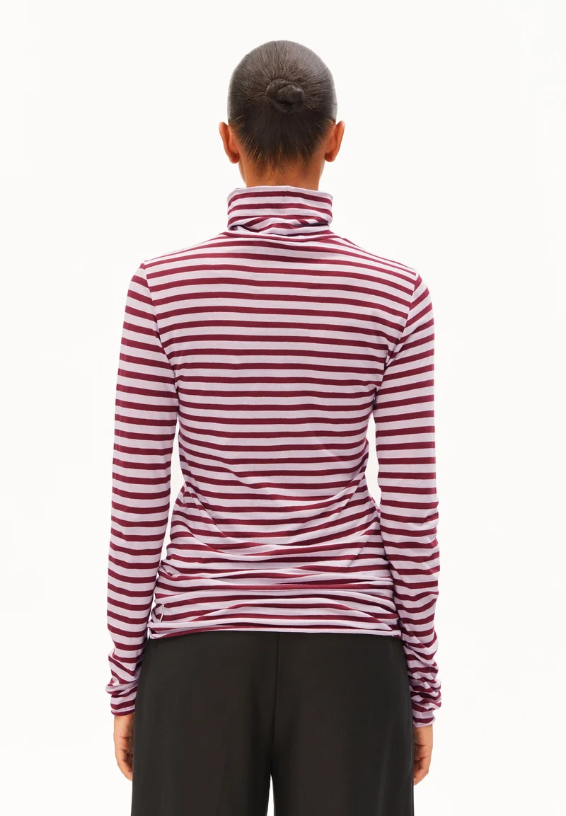 GRAZILIANAA GESTREIFTES LANGARMSHIRT | moonlit lilac-velvet red