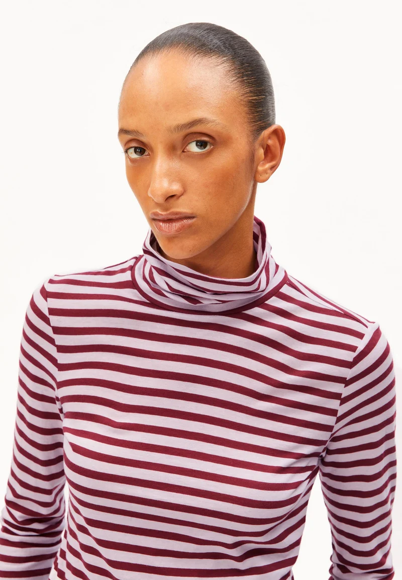 GRAZILIANAA GESTREIFTES LANGARMSHIRT | moonlit lilac-velvet red