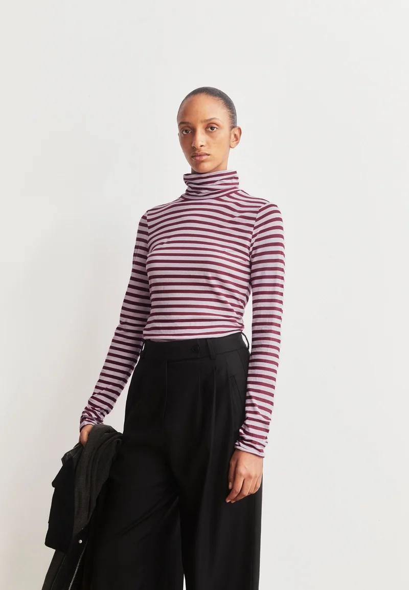 GRAZILIANAA GESTREIFTES LANGARMSHIRT | moonlit lilac-velvet red