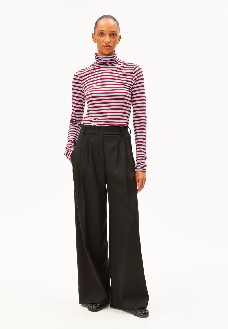 GRAZILIANAA GESTREIFTES LANGARMSHIRT | moonlit lilac-velvet red