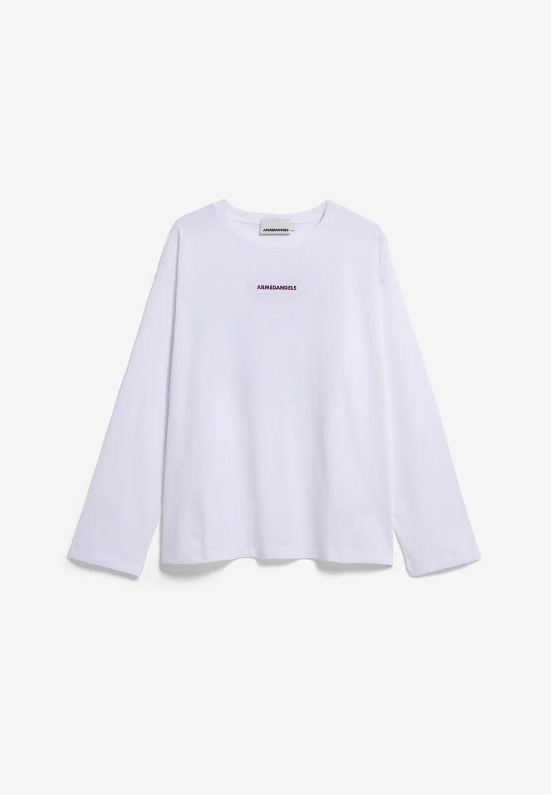 FIETAA SMILE LANGARMSHIRT | white-moonlit lilac