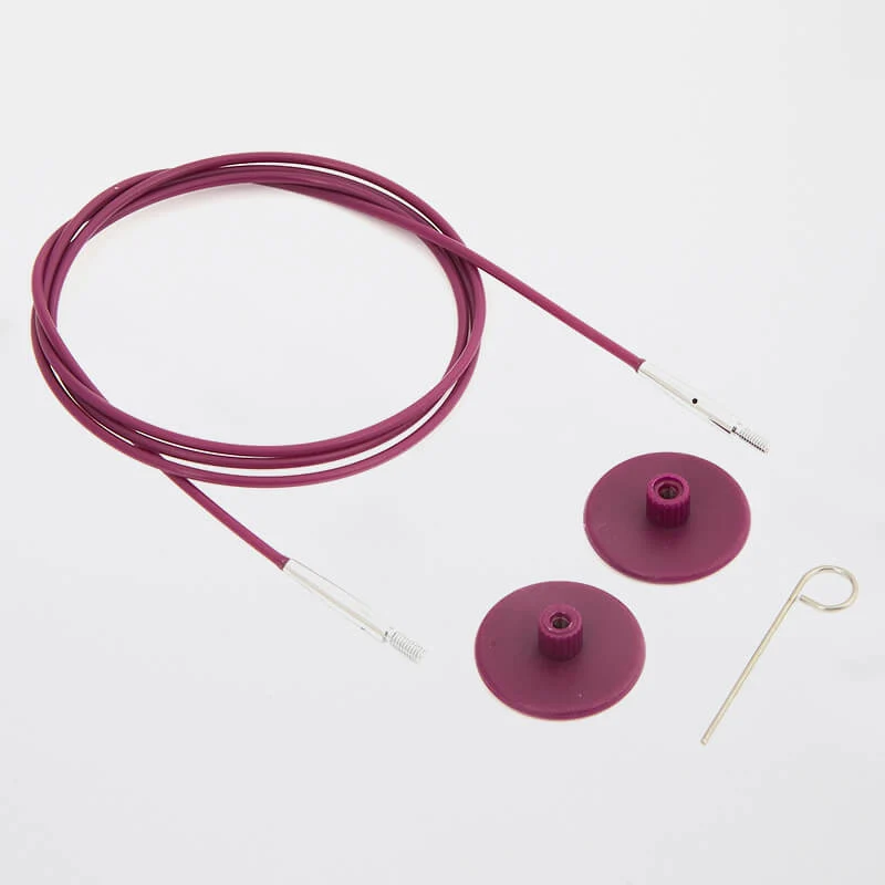 knit pro violette Stahlseile 360° drehbar und fest